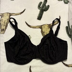 Black Chantelle bra, underwire, lightly lined, size 34H